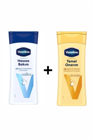 Vaseline Vücut Losyonu Temel Onarım Kuru Ciltler İçin 200 ml ve Hassas Bakım Kuru Çok Kuru ve Hassas Ciltler İçin 200 ml ürün görseli 1