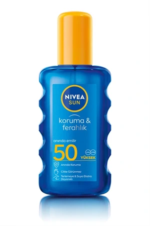 Nivea Sun SPF50 Güneş Koruyucu ve Ferahlık Vücut Spreyi 200 ml ürün görseli 1