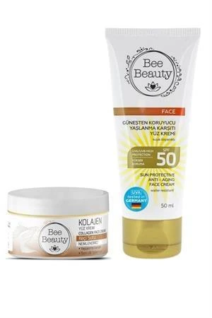 Bee Beauty Koruyucu Yaşlanma Karşıtı Yüz Kremi 50 Spf 50 ml Keçi Sütü Kolajen Yüz Kremi 50 ml ürün görseli 1