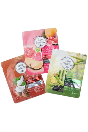 Bee Beauty Kağıt Maske 3'lü 25 ml Cilt Bakım Seti ürün görseli 1