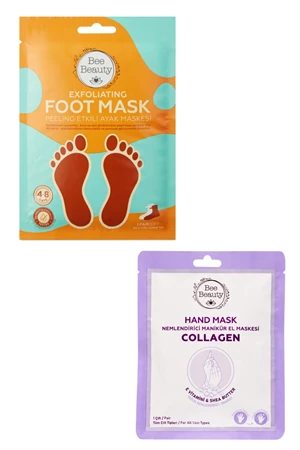 Peeling Etkili Ayak Maskesi Nemlendirici Kolajen Manikür El Maskesi (1 Çift) ürün görseli 1