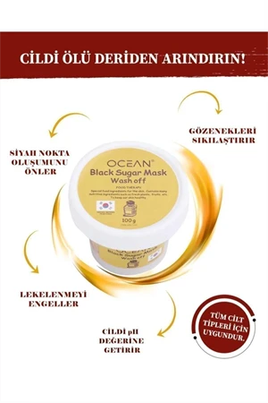 Ocean Black Sugar Mask Wash Off Soft Scrub ( Şeker Maskesi) ürün görseli 1