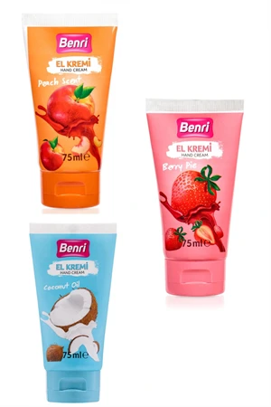 Benri 3lü El Kremi Set Çilek Hindistan Cevizi Şeftali ürün görseli 1