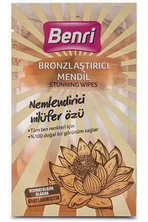 Benri Bronzlaştırıcı Mendil – Pratik Uygulama ile Doğal ve Eşit Bronzluk, Tek Kullanımlık ürün görseli 1
