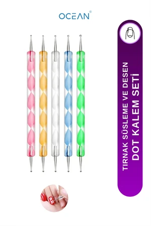 Ocean Nail Art Tırnak Süsleme Desen Dot Kalem Seti ürün görseli 1