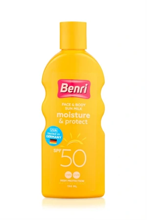 Benri Nem & Koruma Güneş Sütü SPF 50 – Yüksek Güneş Koruması ve Nem Desteği, 150 ml ürün görseli 1