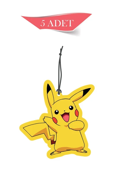 ByMeyla Pikachu 5'li Dekoratif Oto Kokusu ve Oto Aksesuarı ürün görseli 1