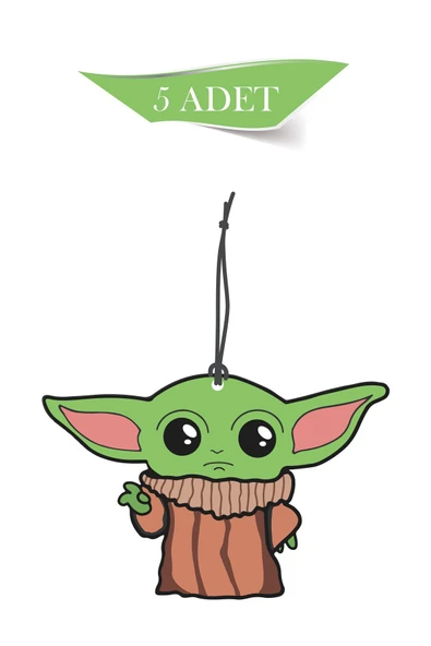 ByMeyla Star Wars Yoda 5'li Dekoratif Oto Kokusu ve Oto Aksesuarı ürün görseli 1