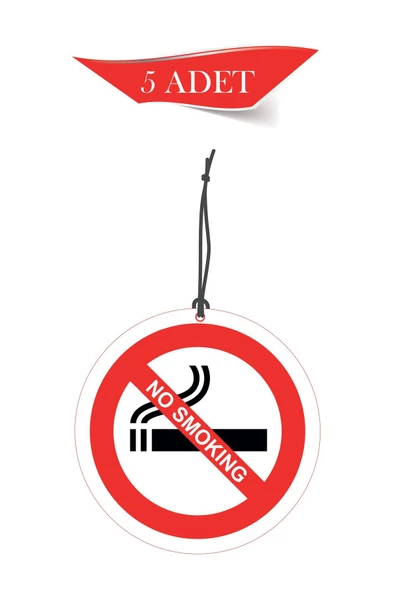 ByMeyla No Smoking 5'li Dekoratif Oto Kokusu ve Oto Aksesuarı ürün görseli 1