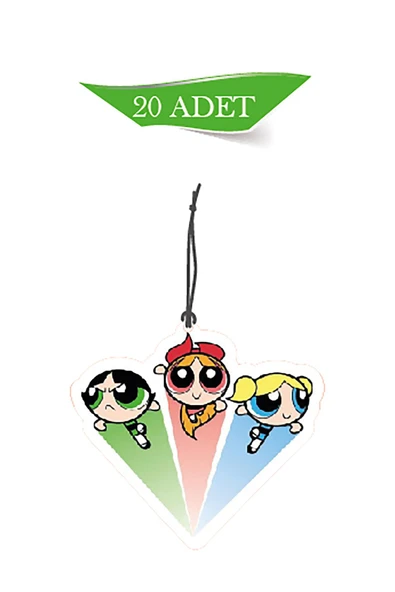 ByMeyla Powerpuff Girls Bubbles Tasarımlı 20'li Oto Kokusu ve Oto Aksesuarı ürün görseli 1