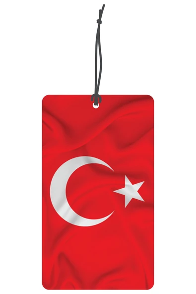 ByMeyla Türk Bayrağı Tasarımlı Dekoratif Oto Kokusu ve Oto Aksesuarı ürün görseli 1