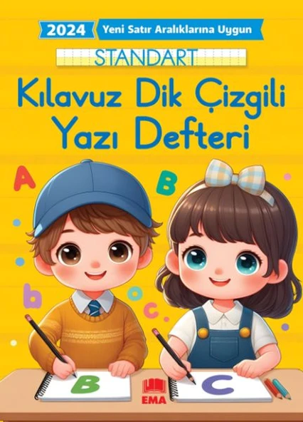 Dik Temel Harflerle Standart Renkli Kareli Yazı Defteri ürün görseli 1