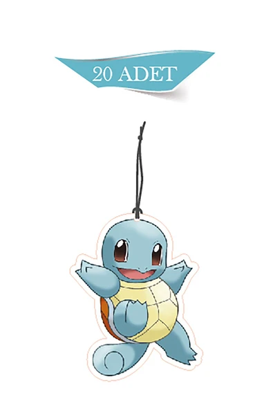 ByMeyla Pokemon Squirtle Tasarımlı 20'li Oto Kokusu ve Oto Aksesuarı ürün görseli 1