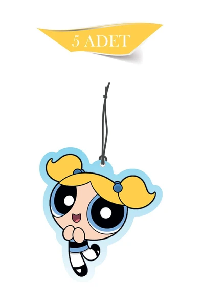 ByMeyla Powerpuff Girls Bubbles 5'li Dekoratif Oto Kokusu ve Oto Aksesuarı ürün görseli 1