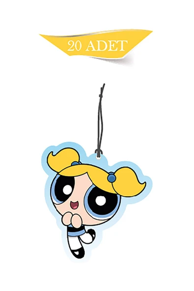 ByMeyla Powerpuff Girl Bubbles Tasarımlı 20'li Oto Kokusu ve Oto Aksesuarı ürün görseli 1