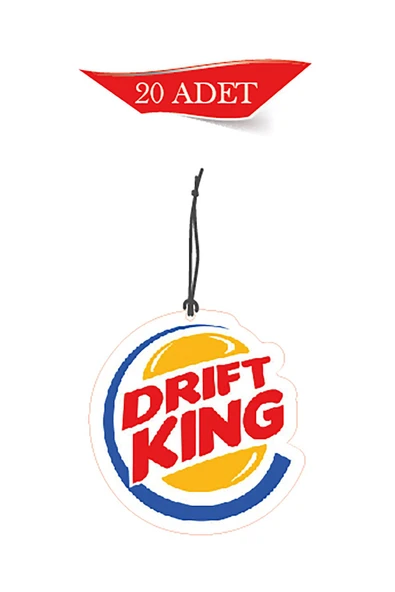 ByMeyla Drift King Burger Tasarımlı 20'li Oto Kokusu ve Oto Aksesuarı ürün görseli 1