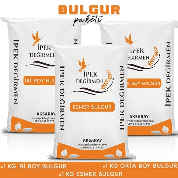 İpek Değirmen 3 KG Aile Boy Taş Değirmen Bulgur Paketi ürün görseli 1