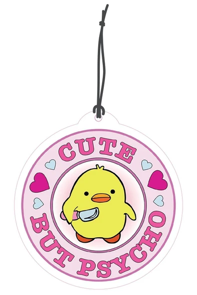 ByMeyla Cute But Psycho Tasarımlı Dekoratif Oto Kokusu ve Oto Aksesuarı ürün görseli 1