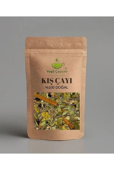 Yeşil Çaycım Birinci Sınıf Kış Çayı Antioksidan %100 Doğal El Yapımı, 200 Gr. ürün görseli 1
