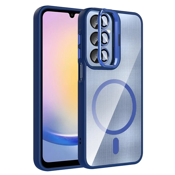 Samsung Galaxy A56 Uyumlu Kılıf Standlı ve Kamera Lens Hediyeli MagSafe Şarj Özellikli Etro Kapak ürün görseli 1
