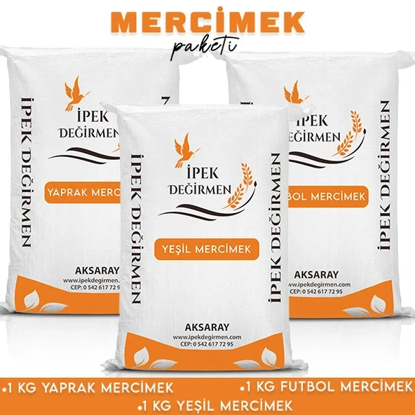 İpek Değirmen 3 KG Aile Boy Taş Değirmen Mercimek Paketi ürün görseli 1