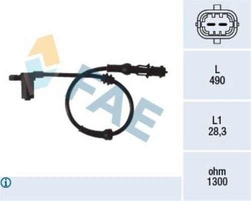 FAE 78077 ABS KABLOSU SENSÖRÜ CORSA C MERIVA A TIGRA B ürün görseli 1