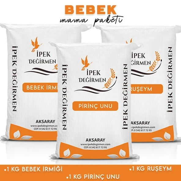 İpek Değirmen 3 KG Ekonomik Bebek İrmiği Ruşeymi Pirinç Unu ürün görseli 1