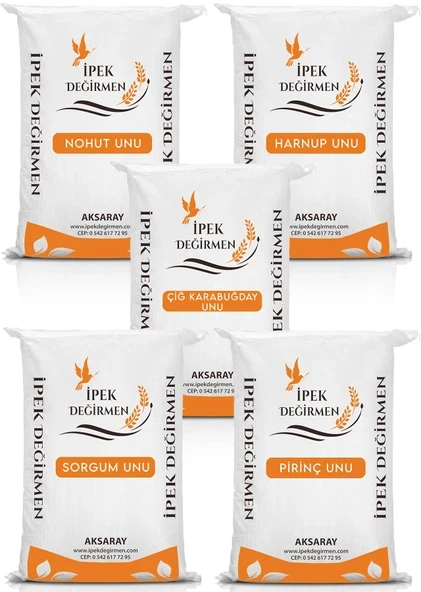 İpek Değirmen 1 KG Gurme Glutensiz Un Paketi Karabuğday Sorgum Nohut Pirinç Keçiboynuzu Unu ürün görseli 1