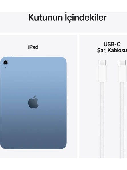 iPad A16 11" 128GB Wi-Fi Tablet Mavi MD4A4TU/A - Resim 5