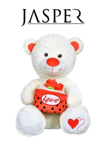 Jasper Toys Oyun Arkadaşım 55 Cm Çiçekli Peluş Ayı ürün görseli 1