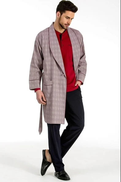 Pierre Cardin 5540 Damat Çeyiz Şortlu Bordo Pijama & Robdöşambır 5li Set ürün görseli 1