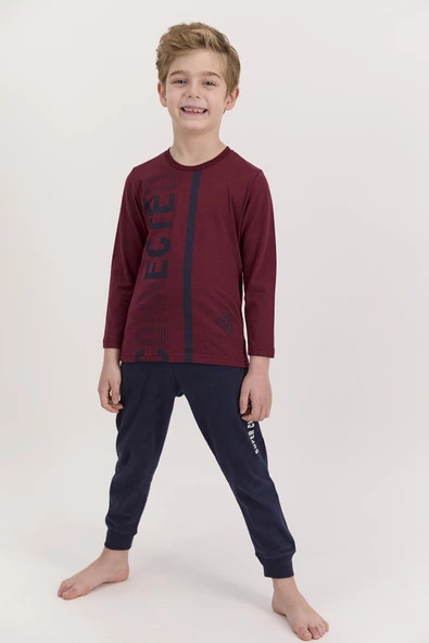RolyPoly 2542 Connected Bordo Erkek Çocuk Pijama Takımı ürün görseli 1