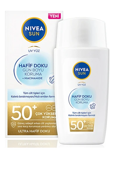 Nivea Sun Hafif Dokulu Yüz Güneş Koruyucu Krem SPF 50 – Yağsız, Mat Görünüm, 40 ml ürün görseli 1