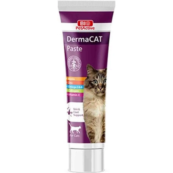 Bio Pet Active Derma Cat Cilt Sağlığı Destekleyici Kedi Vitamin Macunu 100ml ürün görseli 1
