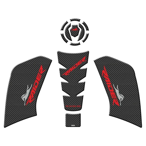 TVS RAIDER 125 2023 - 2025 UYUMLU TANK PAD SET 002 ürün görseli 1