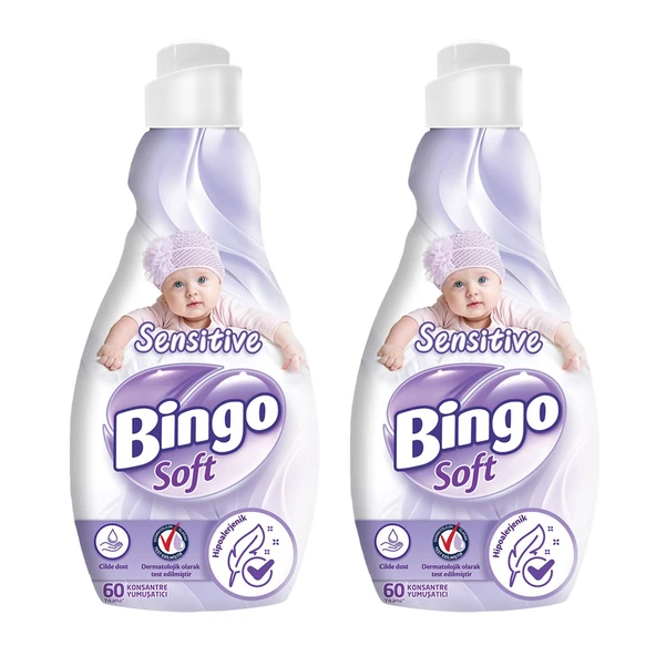 Bingo Soft Konsantre Çamaşır Yumuşatıcısı Sensitive 1440 ml X 2 Adet ürün görseli 1