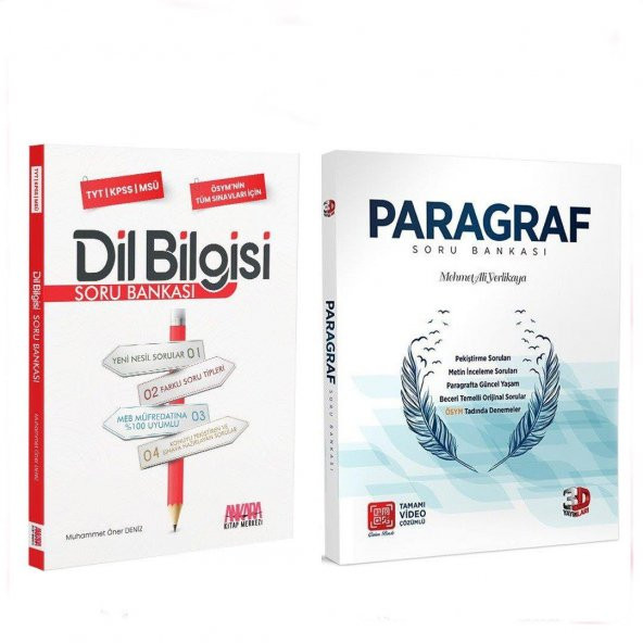 3D Paragraf Soru Bankası ve AKM Dil Bilgisi Soru Bankası Seti 2 Kitap ürün görseli 1