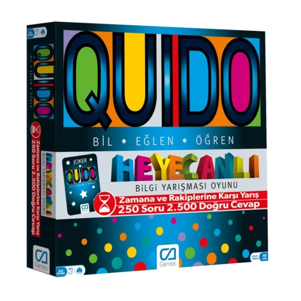 Ca Games Eğitici-Quıdo Board Game Kutu Oyunu CA.5046 ürün görseli 1