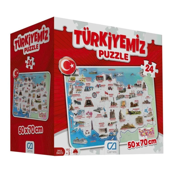 Ca Games Türkiyemiz 24 Parça Puzzle CA.5079 ürün görseli 1