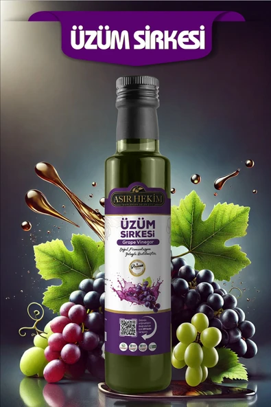 Asır Hekim Üzüm Sirkesi Doğal Fermantasyon Natural 500 ml ürün görseli 1