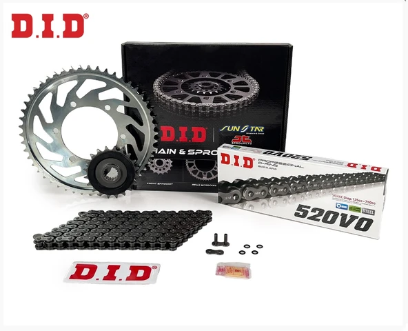 ZİNCİR DİŞLİ SETİ - HONDA CRF 450 R (450 CC) - (2019-2020) / HONDA / CRF 450 R / 450cc / ZİNCİR : DID-520 ORING-114 / DİŞLİ : (13T -49T)  / 2019-2020-2023-2024 ürün görseli 1