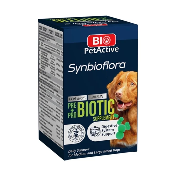 Bio Pet Active Büyük Irk Köpekler İçin Synbioflora Prebiotik 60 Tablet ürün görseli 1