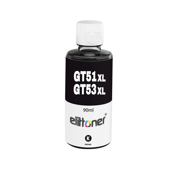 Elittoner HP Mürekkep GT53XL - GT51XL Black 90ml ürün görseli 1