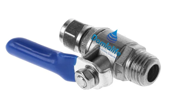 Damlalife Su arıtma cihazı için hat alma vanası küresel 1/4 6mm hortum uyumlu ürün görseli 1