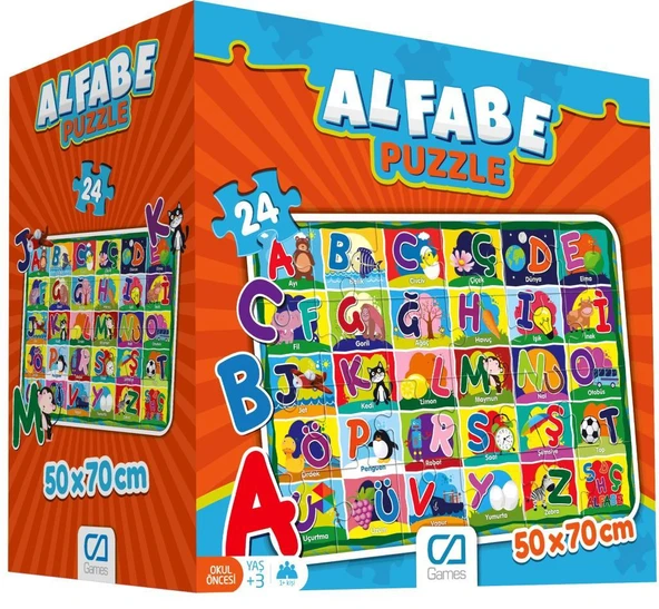 Ca Games 24 Parça Alfabe Eğitici Maxi Boy Puzzle CA.5027 ürün görseli 1
