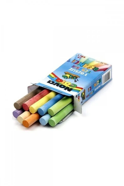 Nova Color Tozsuz Renkli Tebeşir 10 Lu Nc-4111 ürün görseli 1