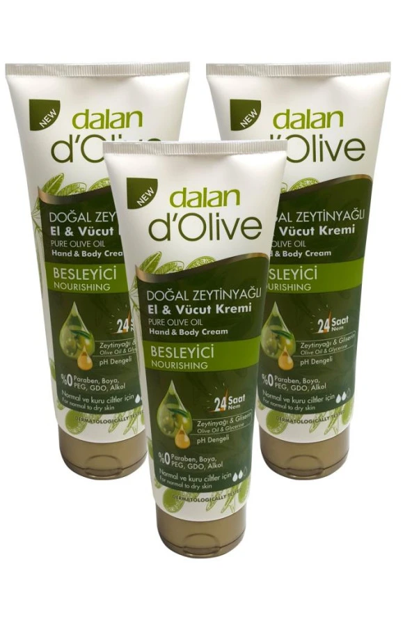 Dalan Dolive El Ve Vücut Kremi 250 Ml 3 Adet ürün görseli 1