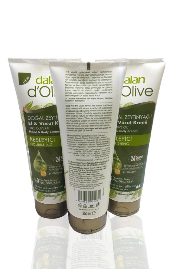 Dalan Dolive El Ve Vücut Kremi 250 Ml 3 Adet - Resim 2