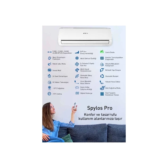 ECA SPYLOS 12000 BTU İNVERTER KLİMA - Resim 2