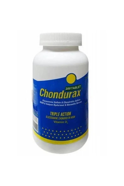 CHONDURAX TRIPLE ACTION 200 TB GLUCOSAMİNE CHONDROTİN MSM VİTAMİN D3 ürün görseli 1